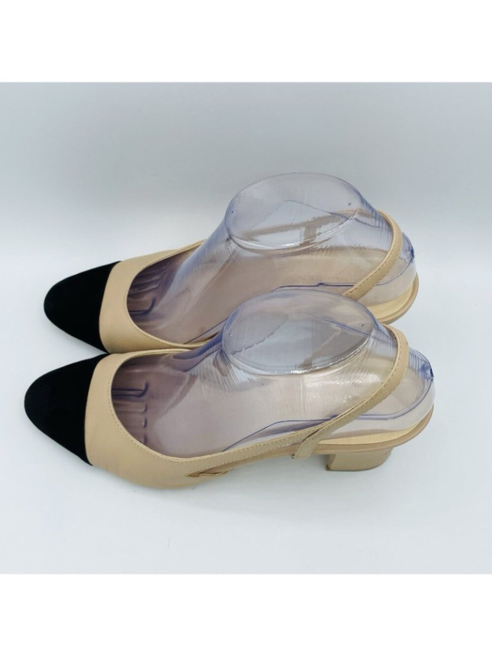 Ivanka Trump Shoes Womens Size 8.5 M Beige Liah Leather Slingback Heels Sandals - Picture 6 of 10